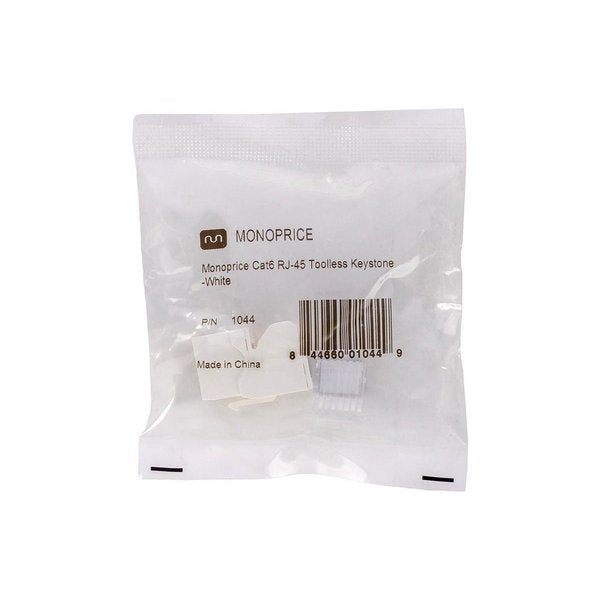 Datacom Jack, Cat6, Tooless, White