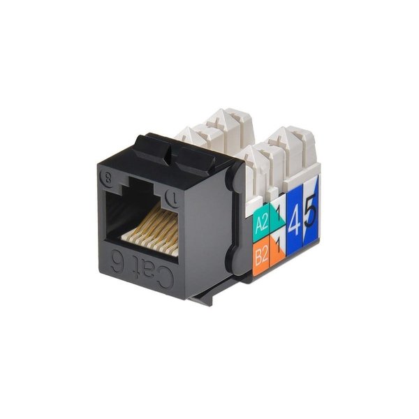 Datacom Jack, Cat6, Punch Down, Black