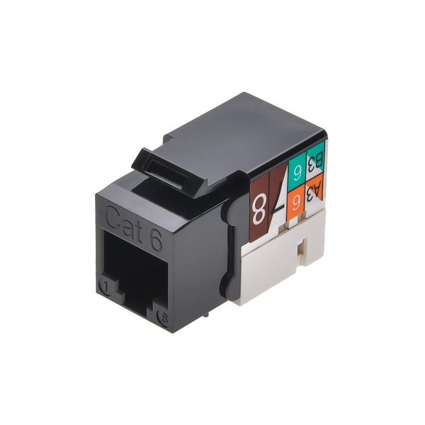 Datacom Jack, Cat6, Punch Down, Black