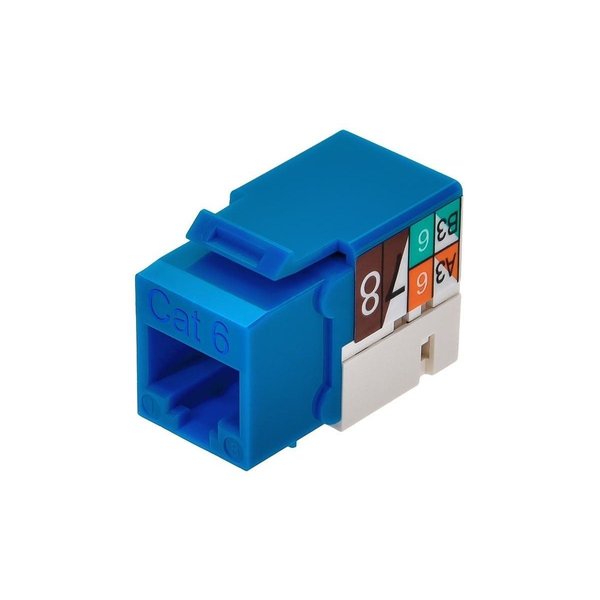Datacom Jack, Cat6, Punch Down, Blue