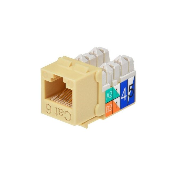 Datacom Jack, Cat6, Punch Down, Beige