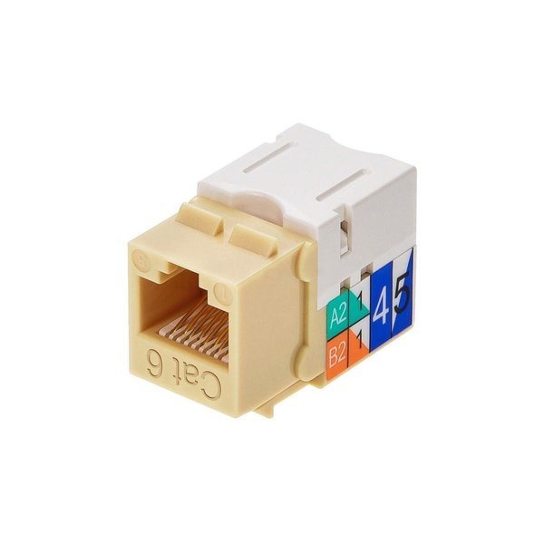 Datacom Jack, Cat6, Punch Down, Beige