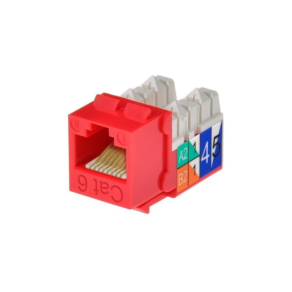 Datacom Jack, Cat6, Punch Down, Red