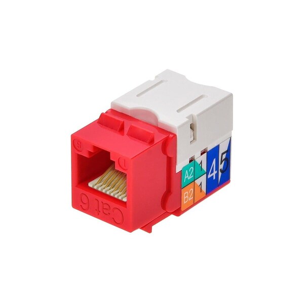 Datacom Jack, Cat6, Punch Down, Red