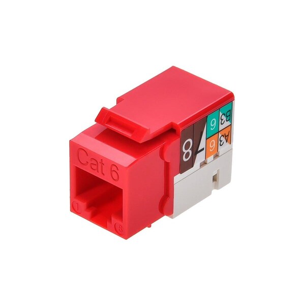 Datacom Jack, Cat6, Punch Down, Red