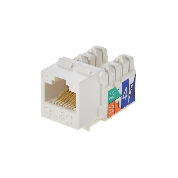 Datacom Jack, Cat6, Punch Down, White