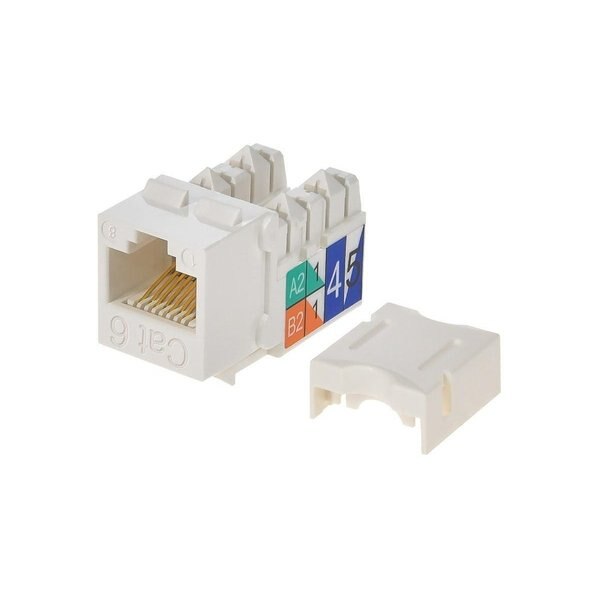 Datacom Jack, Cat6, Punch Down, White