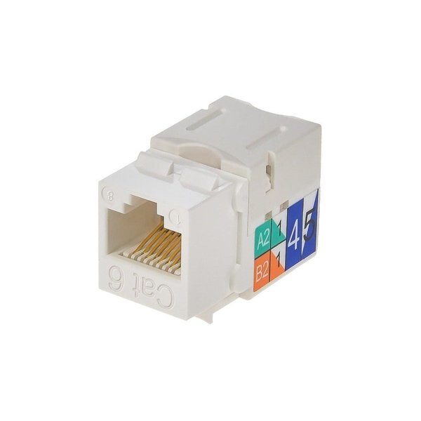 Datacom Jack, Cat6, Punch Down, White
