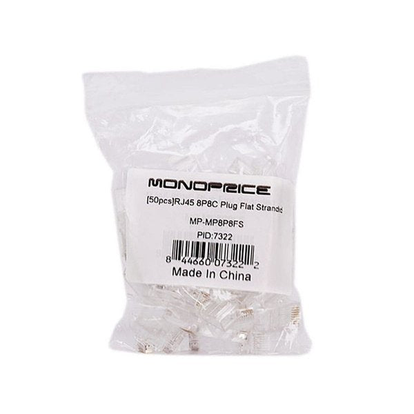 Plug, Modular, RJ45, 8P8C, Stranded, PK50