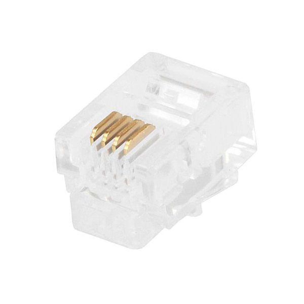 Plug, Modular, RJ11, 6P4C, Stranded, PK50