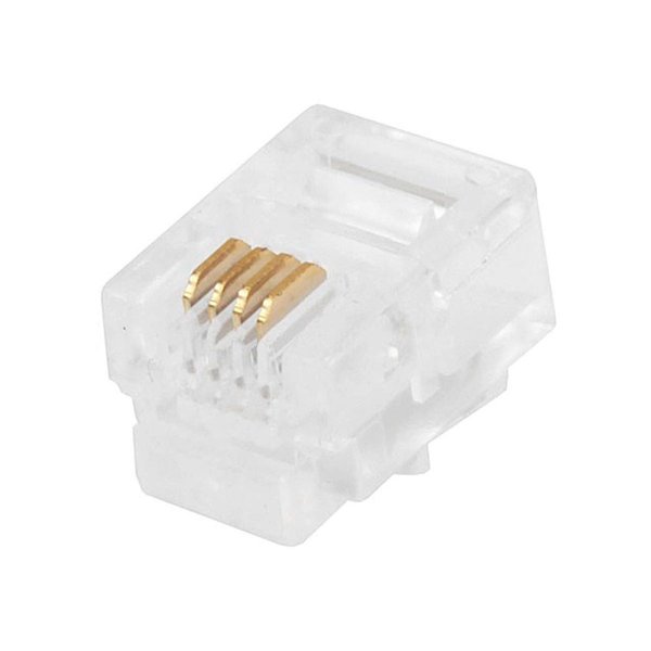 Plug, Modular, RJ11, 6P4C, Solid, PK50