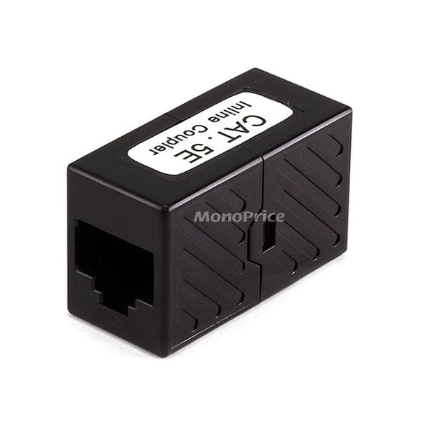CAT5E, RJ45, Inline Coupler, Black