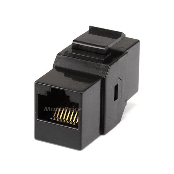Datacom Jack, Cat5e, Inline Coupler, Black