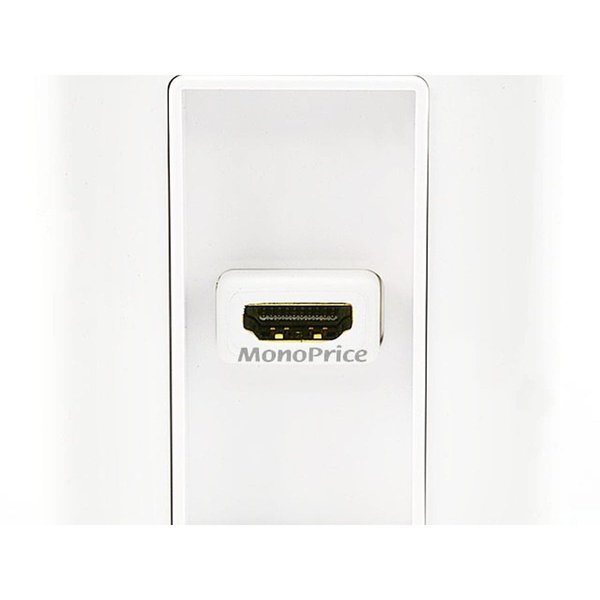 A/V WallPlate, HDMI w/Ext, 1P, White