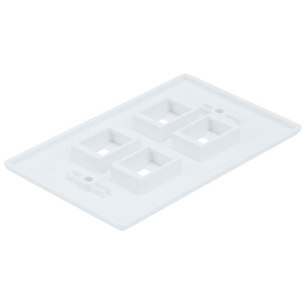 WallPlate, Blank, 4 Hole, White