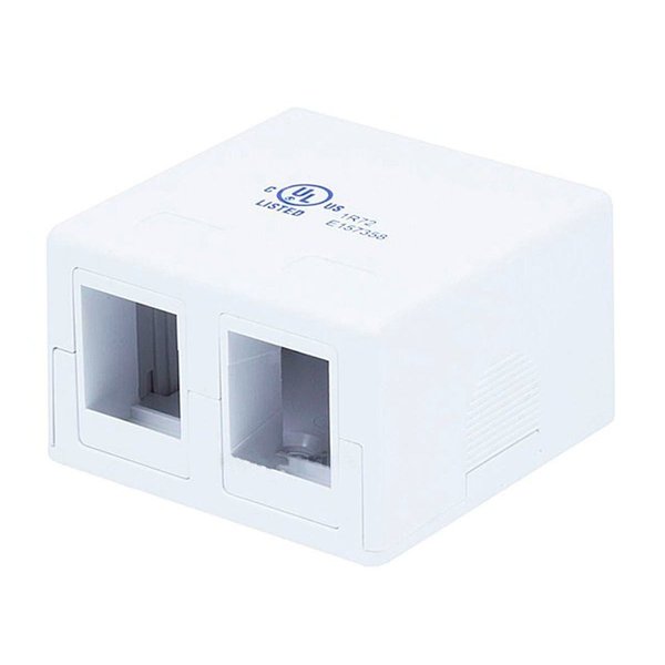 Surface Mount Box, 2P, White