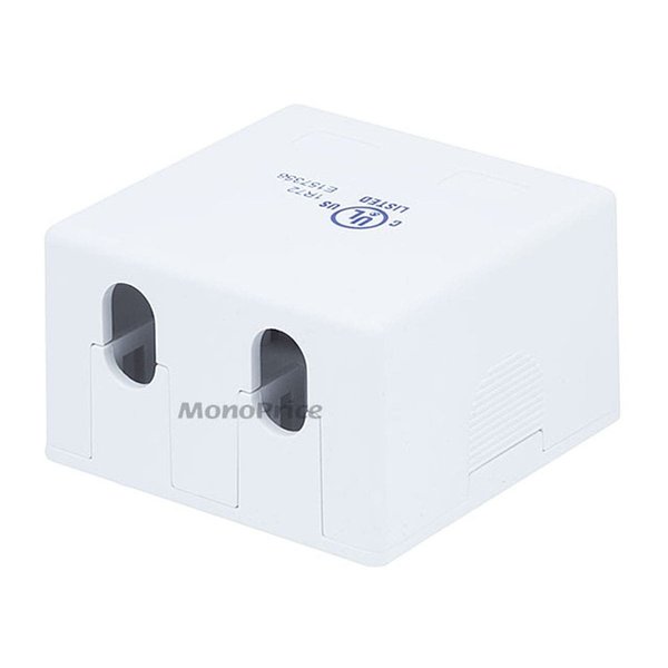 Surface Mount Box, 2P, White