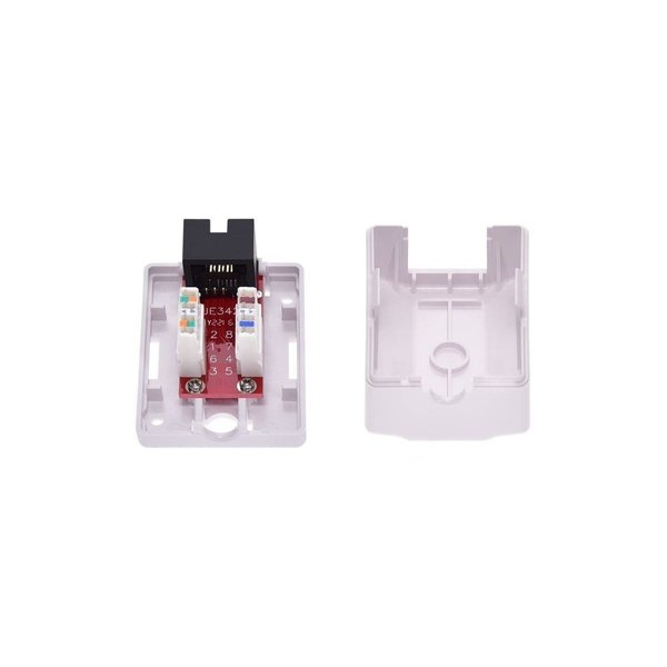 Surface Mount Box, Cat6, 1P, White