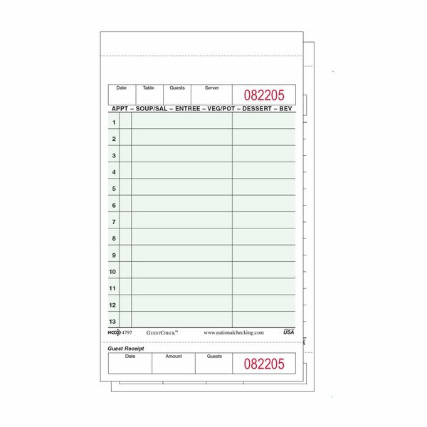 No Carbon 13 Line Gst Checks 2Pt, PK2000