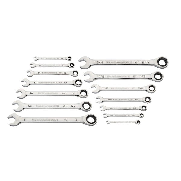 Combination Ratcheting Wrench Set, 14 Pc