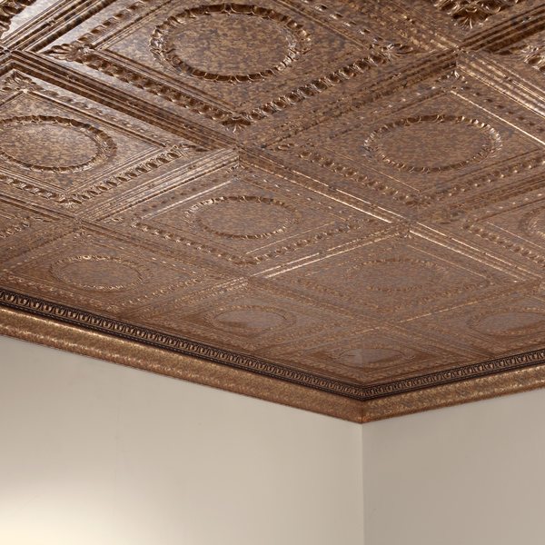 Rosette 2Ftx4Ft Glue Up Ceiling Til, PK 5, 5 PK
