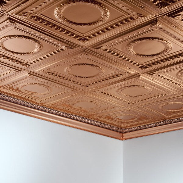 Rosette 2Ftx4Ft Glue Up Ceiling Til, PK 5, 5 PK