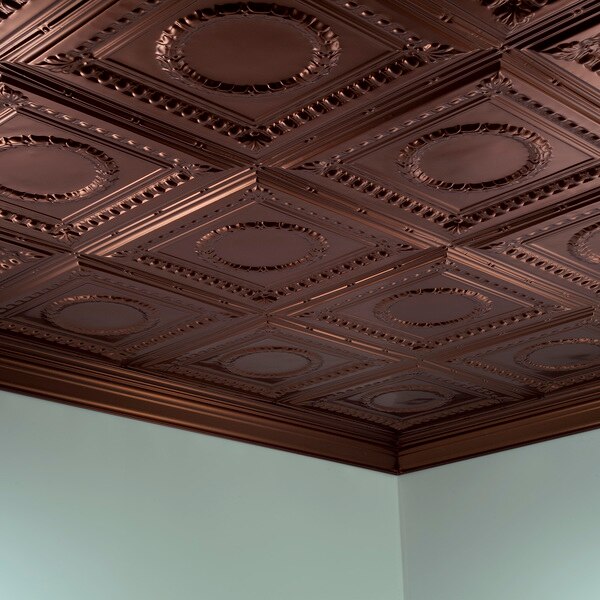 Rosette 2Ftx4Ft Glue Up Ceiling Til, PK 5, 5 PK