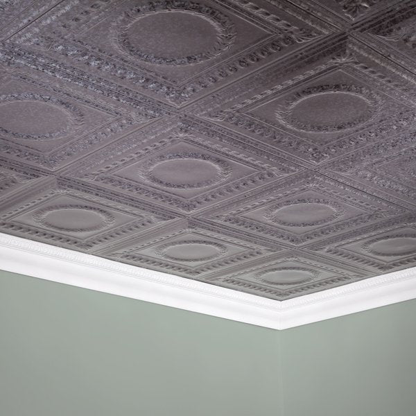 Rosette 2Ftx4Ft Glue Up Ceiling Til, PK 5, 5 PK