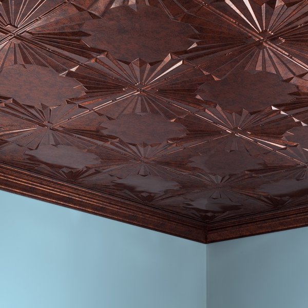 Art Deco 2Ftx4Ft Glue Up Ceiling Ti, PK 5, 5 PK