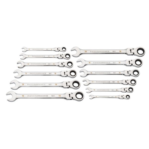 Combination Ratcheting Wrench Set, 12 Pc