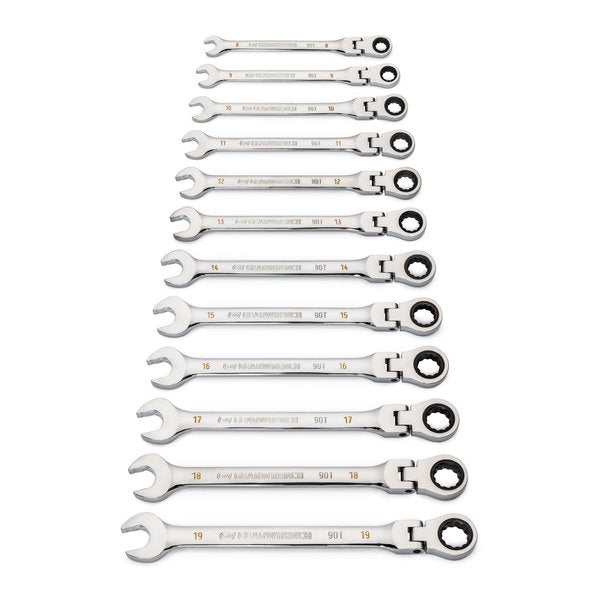 Combination Ratcheting Wrench Set, 12 Pc