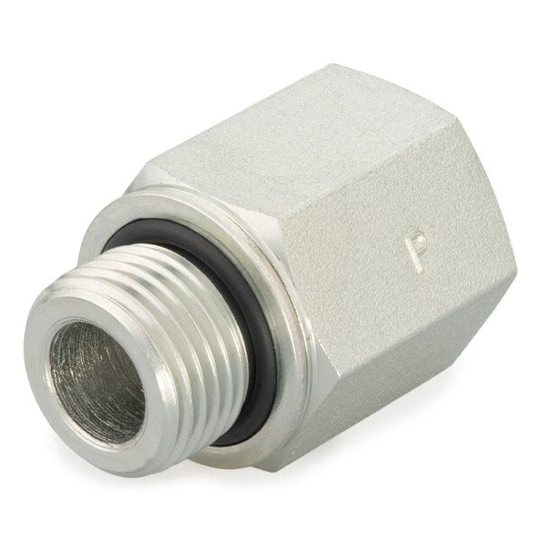 Straight Adapter, Steel, 1/4