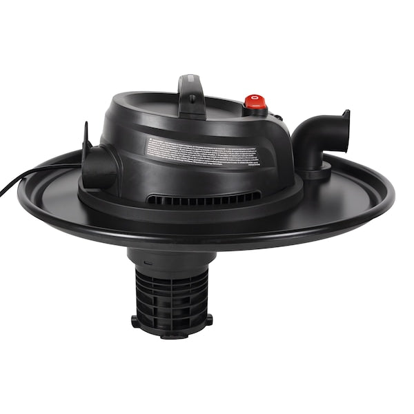 Drum-Top Wet/Dry Vacuum Head, 120 W Power, 3 HP, 88 CFM