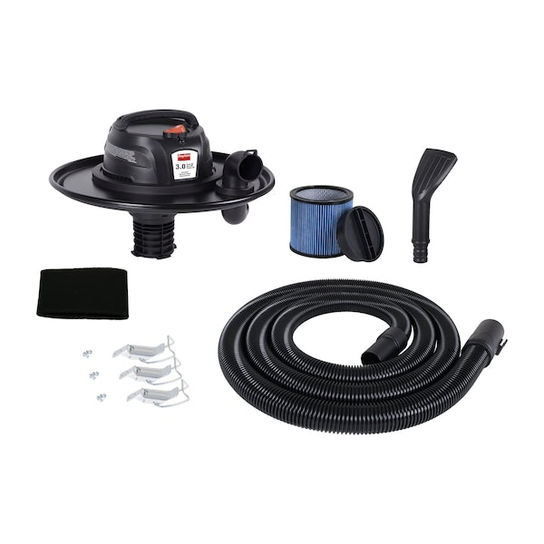 Drum-Top Wet/Dry Vacuum Head, 120 W Power, 3 HP, 88 CFM