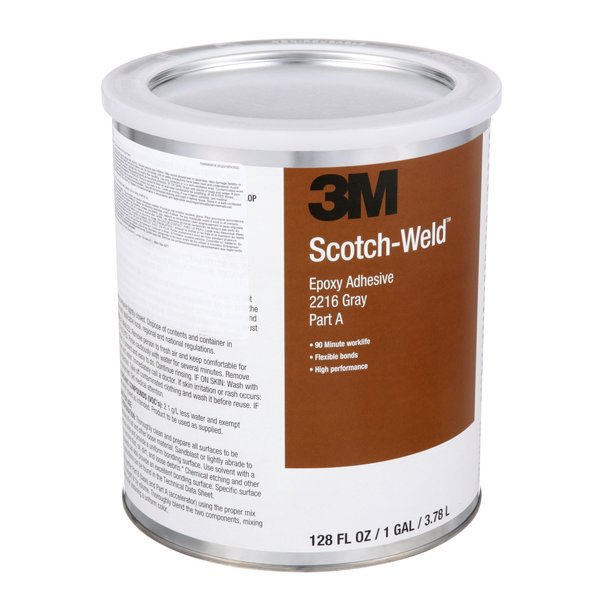 Epoxy Adhesive, 2216 Series, Gray, 2:03 Mix Ratio, 12 hr Functional Cure, Can