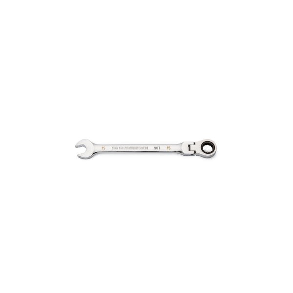 Combination Ratcheting Wrench, 15 mm 90T