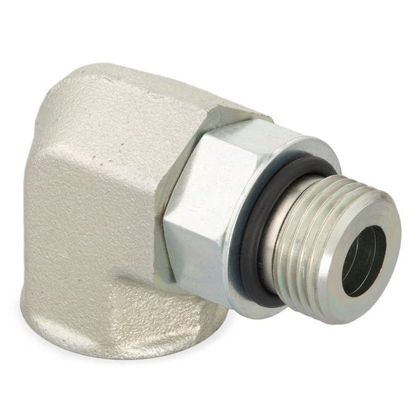 90 Elbow, Steel, 3/4 in, M SAE x F SAE