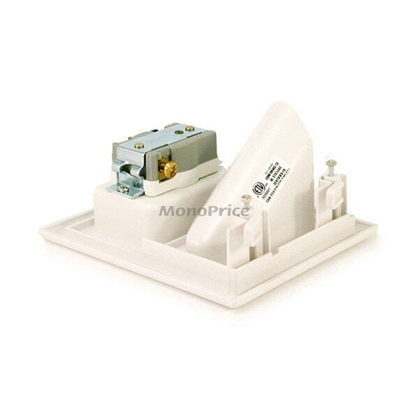 Wall Plate, Recessed Power, White