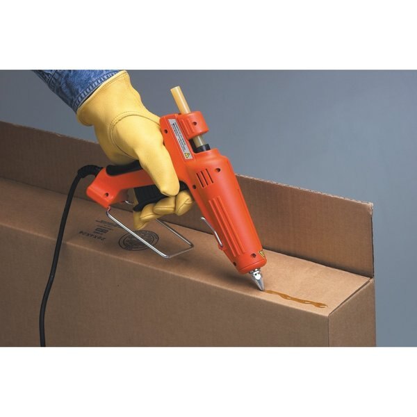 Hot Melt Adhesive, Tan, 1 in Diameter, 3 in Length, 45 sec Begins to Harden