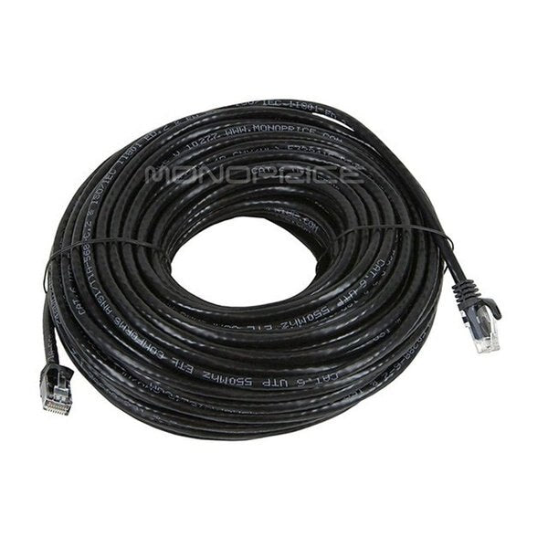 Ethernet Cable, Cat 6, Black, 100 ft.
