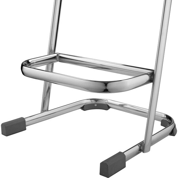 Square Stool with Backrest, Height 24