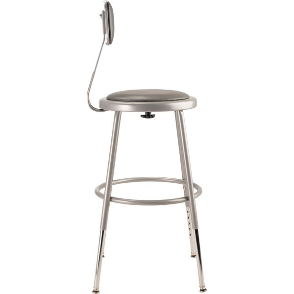 Round Stool with Backrest, Height 19