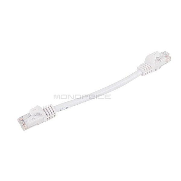 Ethernet Cable, Cat 6, White, 0.5 ft.