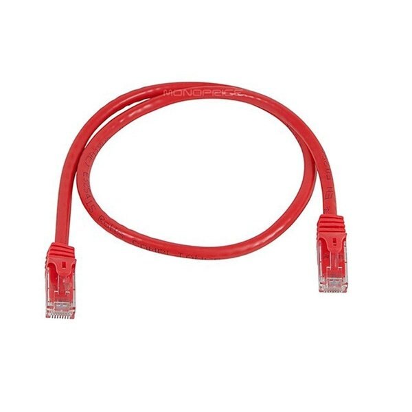 Ethernet Cable, Cat 6, Red, 2 ft.