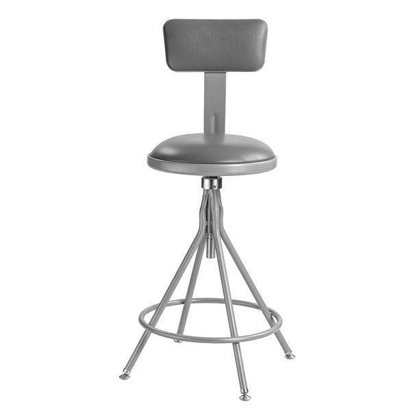 Round Stool with Backrest, Height 24