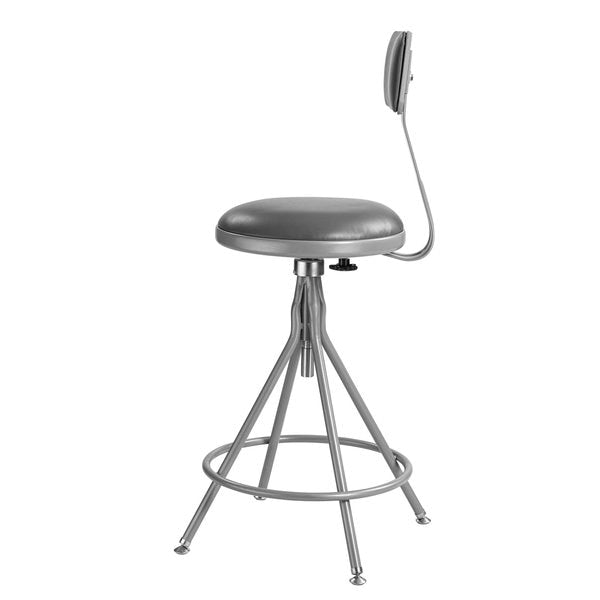Round Stool with Backrest, Height 24