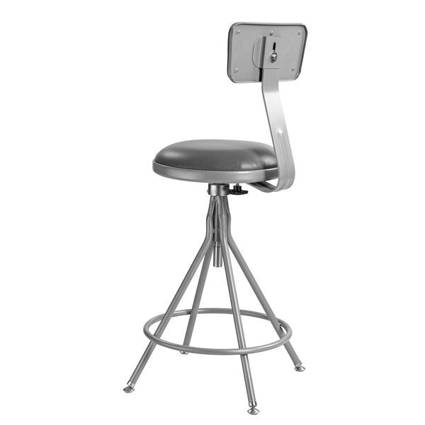 Round Stool with Backrest, Height 24