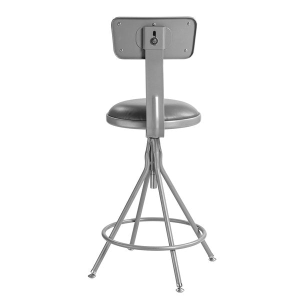 Round Stool with Backrest, Height 24