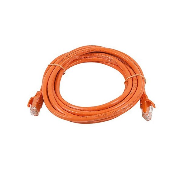 Ethernet Cable, Cat 6, Orange, 10 ft.