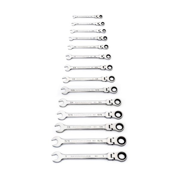 Combination Ratcheting Wrench Set, 14 Pc